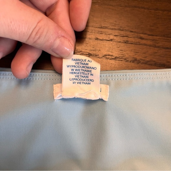 Sigrid Olsen Light Blue and White Leaf Pattern Mini Skort - Picture 7 of 8